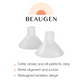 BeauGen redesigned the breast pump flange inserts to be softer, stickier, and perfectly clear!