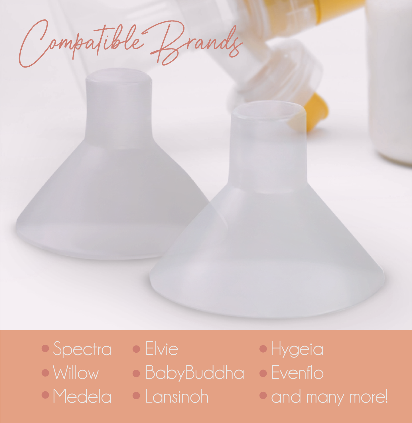 Fall in love with your breast pump. You can now with BeauGen's Breast Pump Cushions, which are compatible with most major pumps. Find your pump in this image and then order your four pack today.