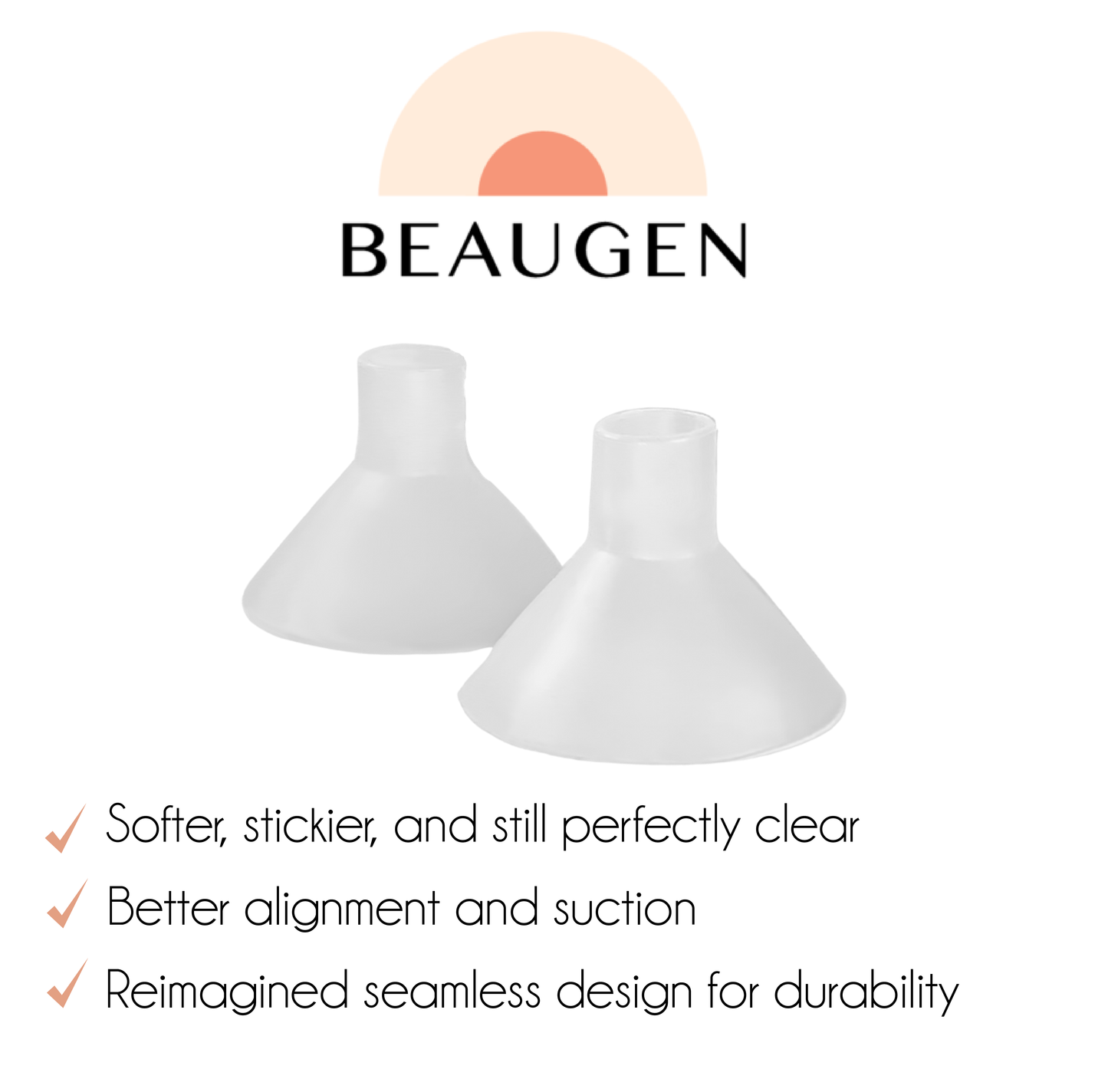 Bundle and save from BeauGen with the Starter Bundle. Get a pair of the Clearly Comfy Cushions and this convenient carrying tin here! The BeauGen Breast Pump Cushions are clear for ease, sticky, and stretchy to make them easy to use with almost any breast pump.